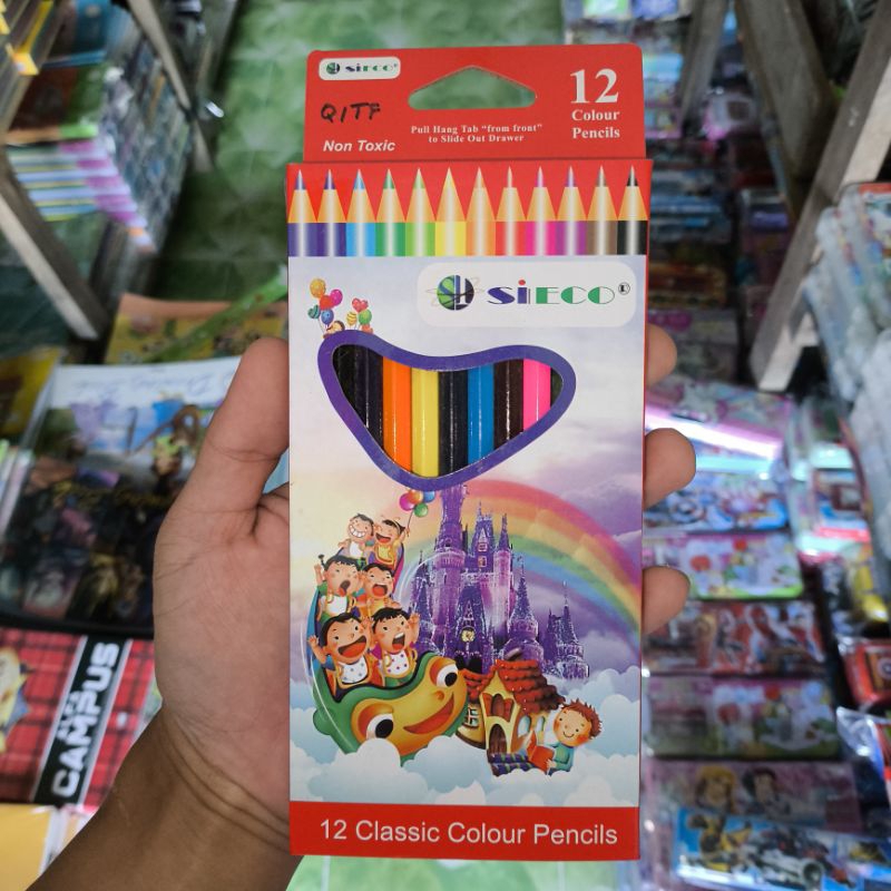 

Pensil warna panjang SIECO 12 warna