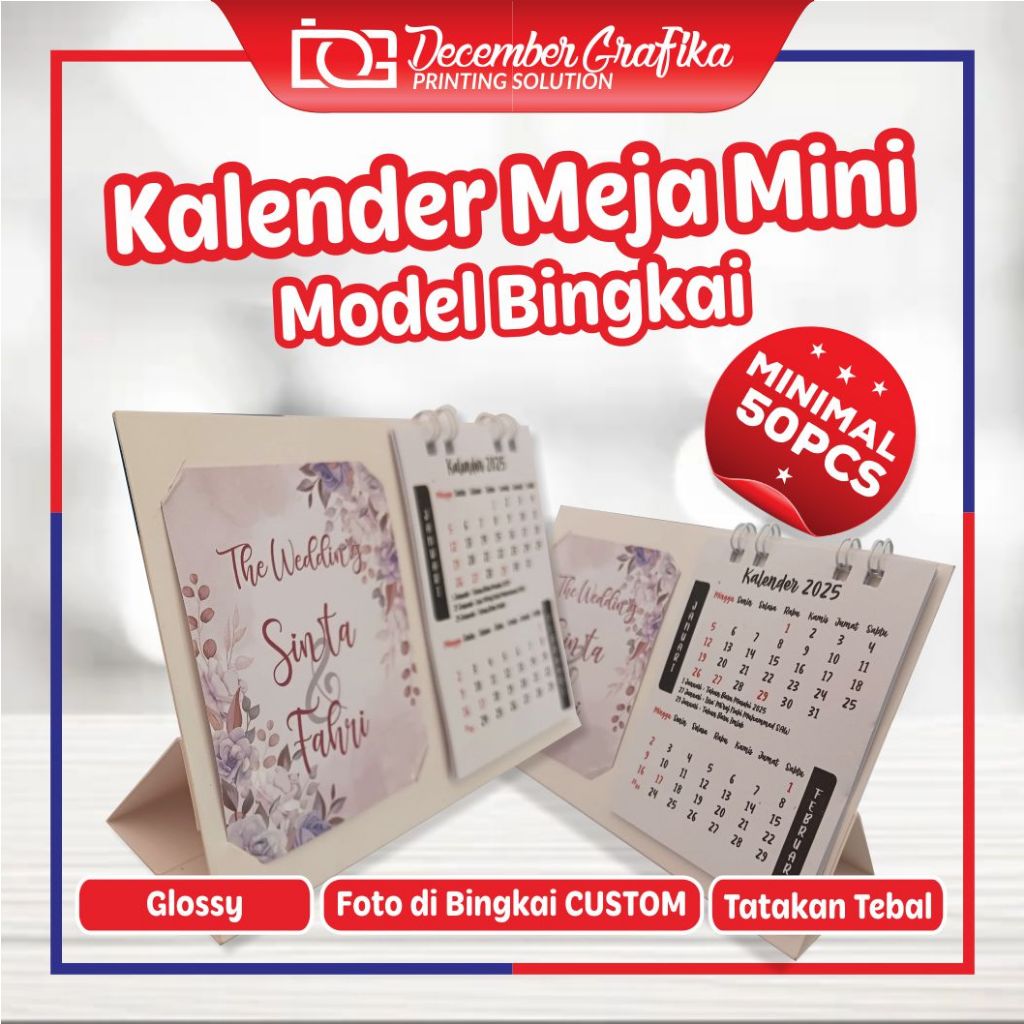 

SOUVENIR KALENDER MEJA MINI / KALENDER BINGKAI MINI 2026 BEST SELLER
