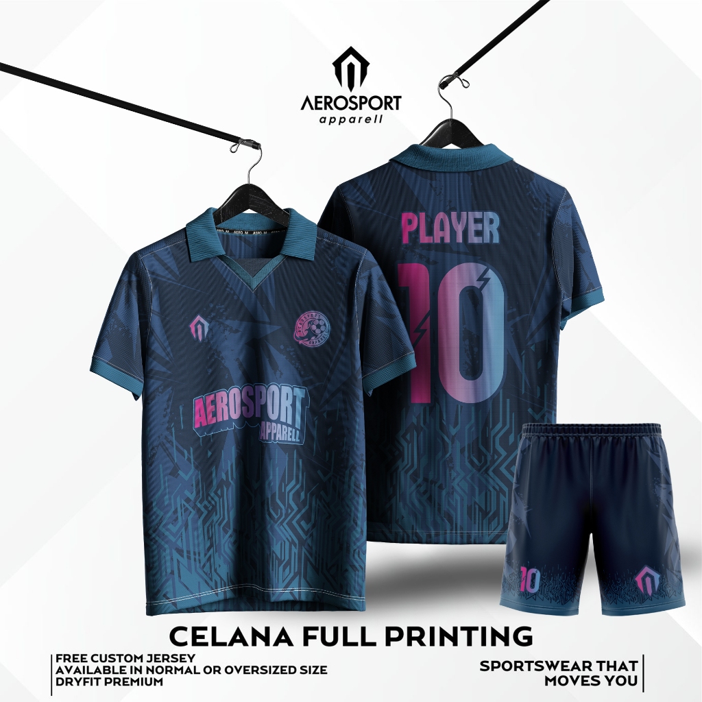 Berkerah WHIRLWIND Jersey Futsal Bola Setelan Aerosport Full Printing Dryfit Premium Bisa Satuan