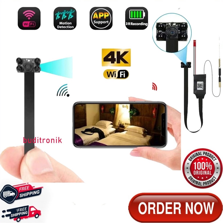 KODE T73D IP Camera Wireless Wifi Module  Ip 18 Hidden Spy Camera Modul Video 4K