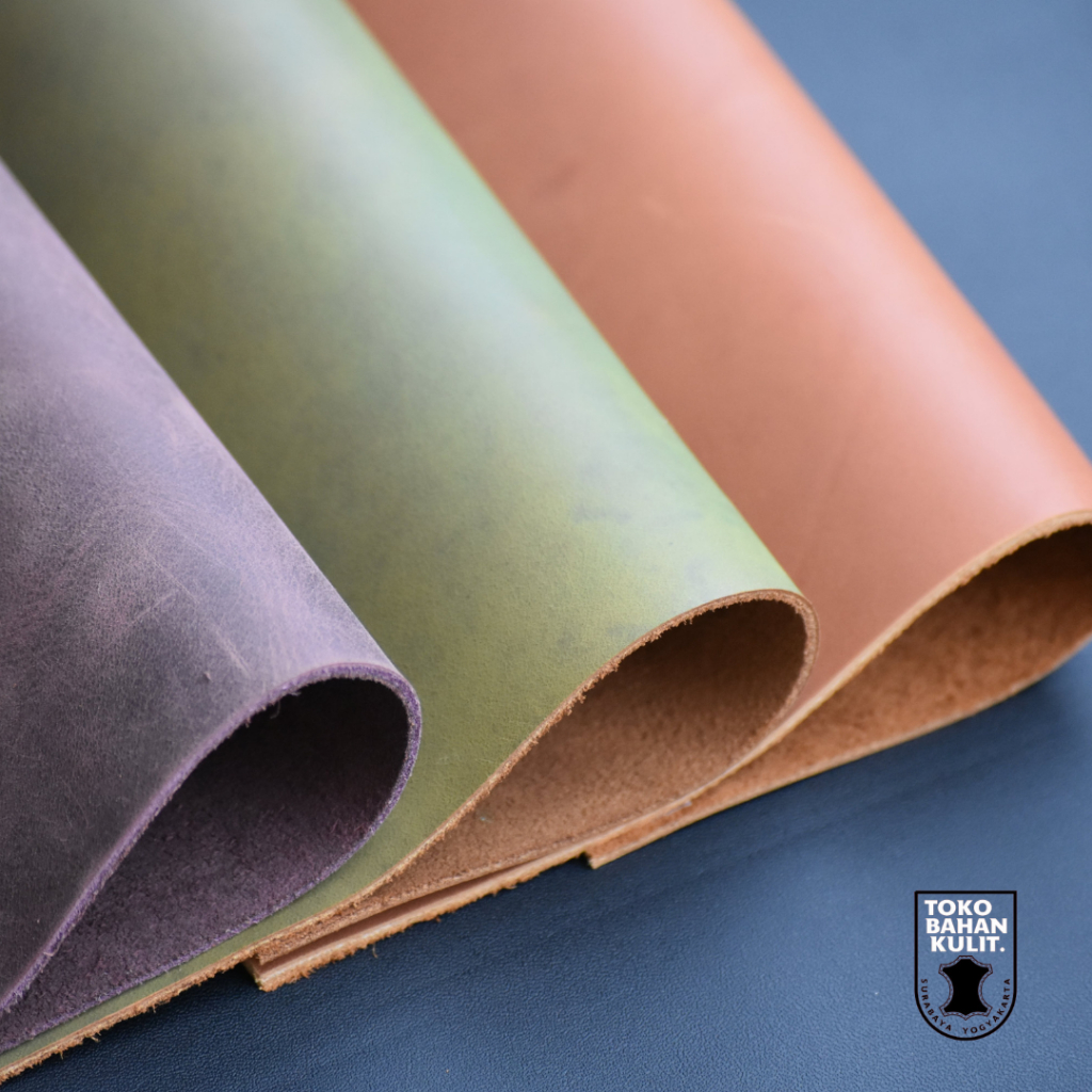 kulit sapi lembaran Crazy horse ukuran A4 & A3 leather sheet