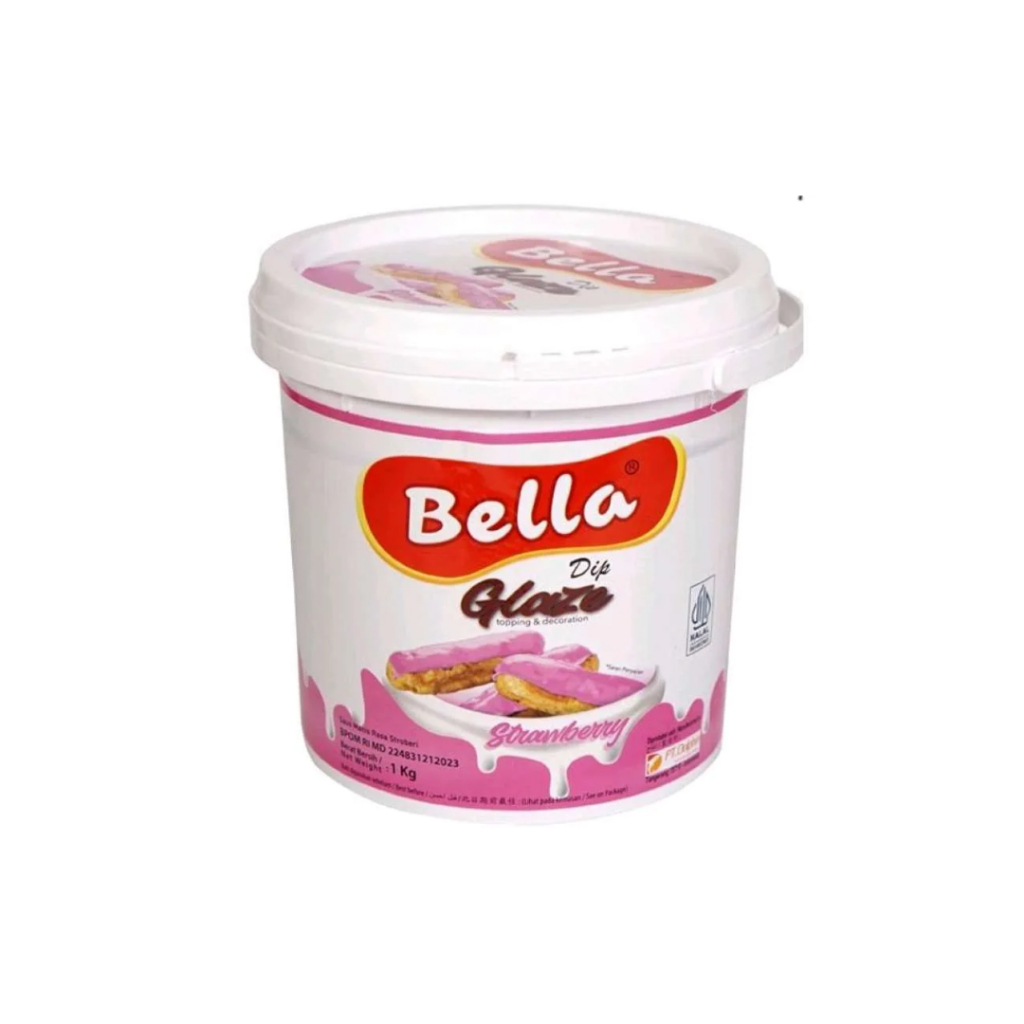 

Bella Glaze Strawberry 1 KG- Selai Glaze Topping Donat Strawberry