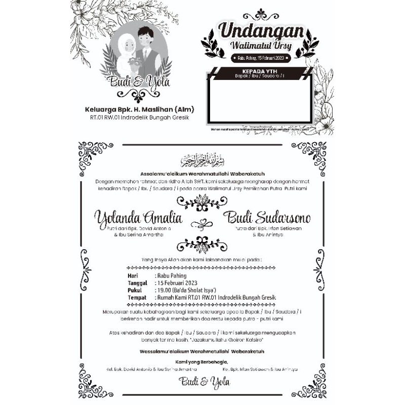 Undangan Walimatul Ursy