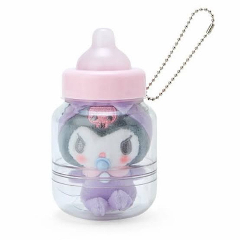 READY - SANRIO Japan Original Milk Bottle Plush Doll Keyring Kuromi
