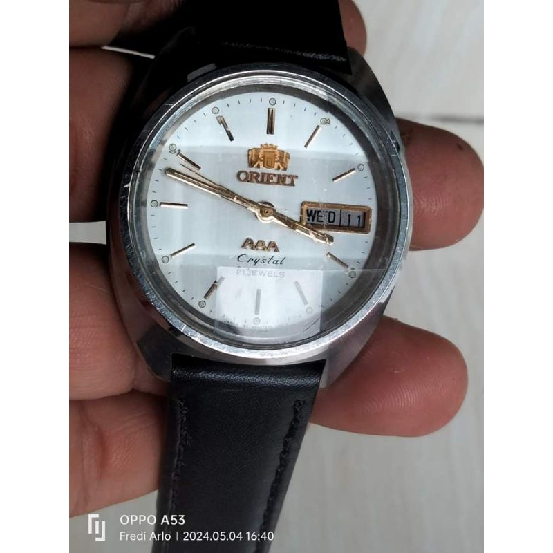 Jam tangan lawas Orient AAA Crystal Automatic 21 Jewels