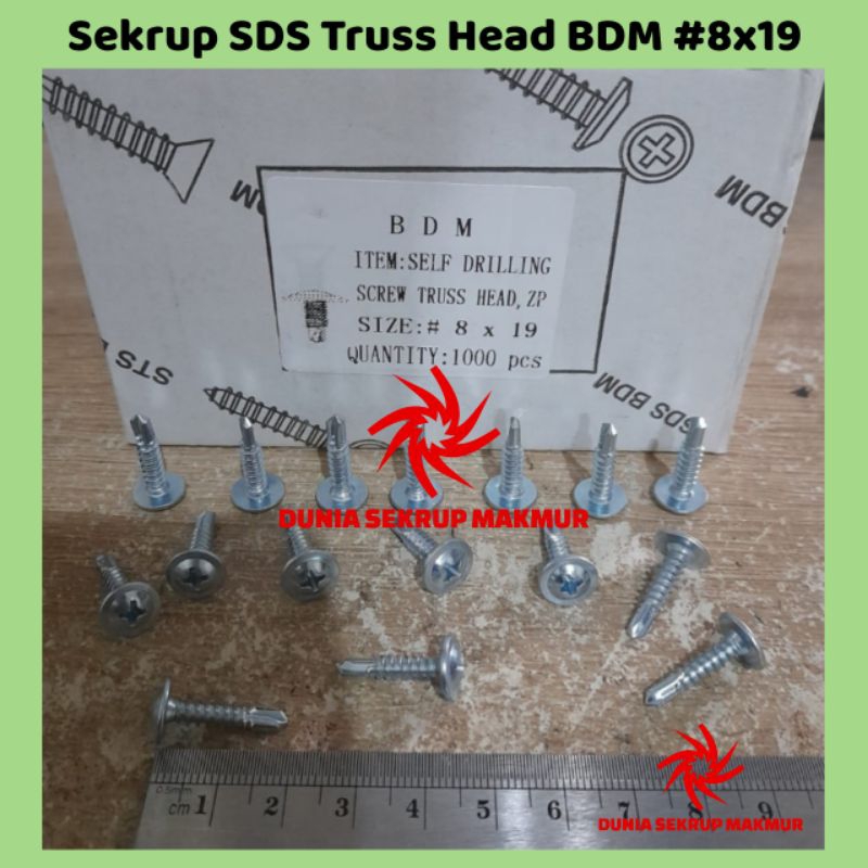 (50 pcs) Sekrup Roofing Truss Head SDS 8x19 mm / Skrup Truss Head 2CM