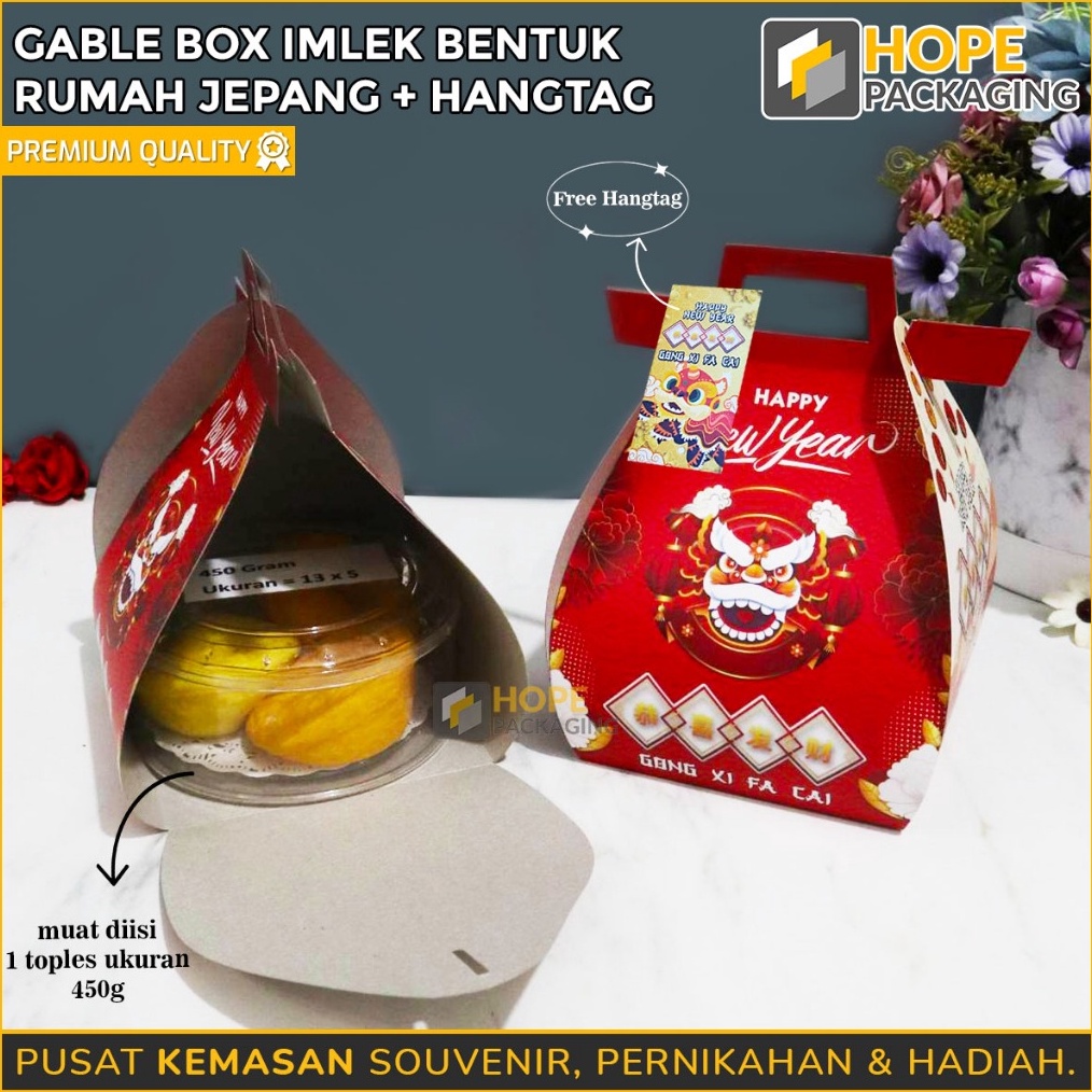 

LIMIT Gable Box Bentuk Rumah Jepang Box Kue Lebaran Dus Idul Fitri Kotak Kue Kering Souvenir Hampers Gift Box Lebaran Kotak Kue