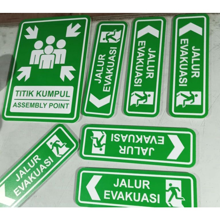 

jalur evakuasi titik kumpul petunjuk tanda akrilik sign j N4X2