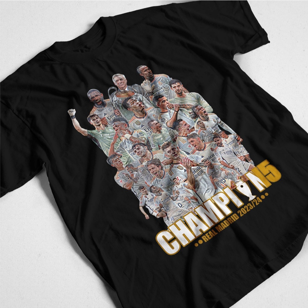 KAOS BOLA MADRID 2024 STREETWEAR CHAMPIONS LEAGUE