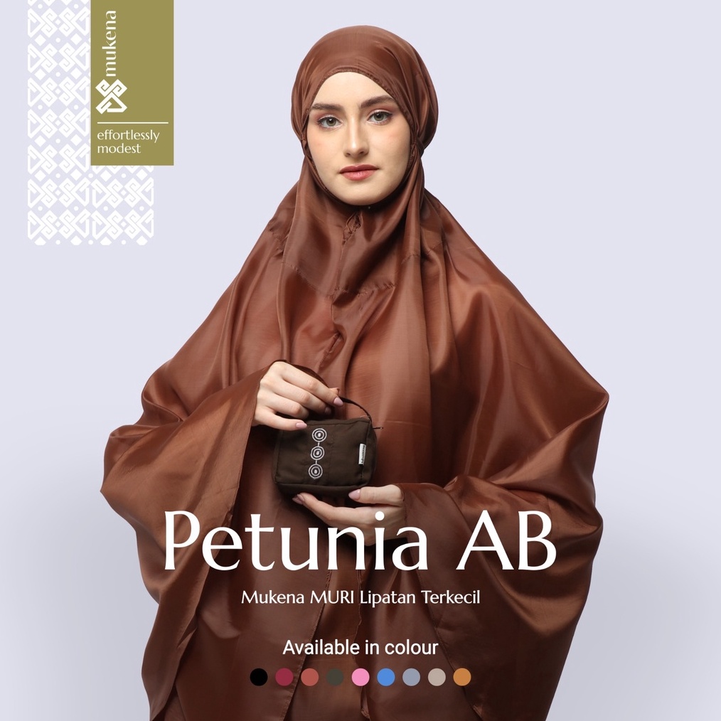 KODE I39O DS Modest  Mukena Traveling Mini Terkecil  Petunia Case Canvas Atas Bawah