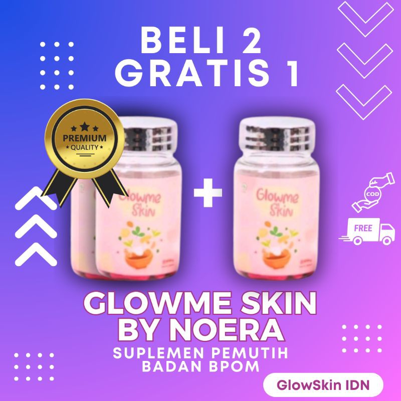 [ BELI 2 GRATIS 1 ] Noera Glow Me Skin | Kapsul Pemutih Kulit | Whitening Capsule | 10x Extra Whiten