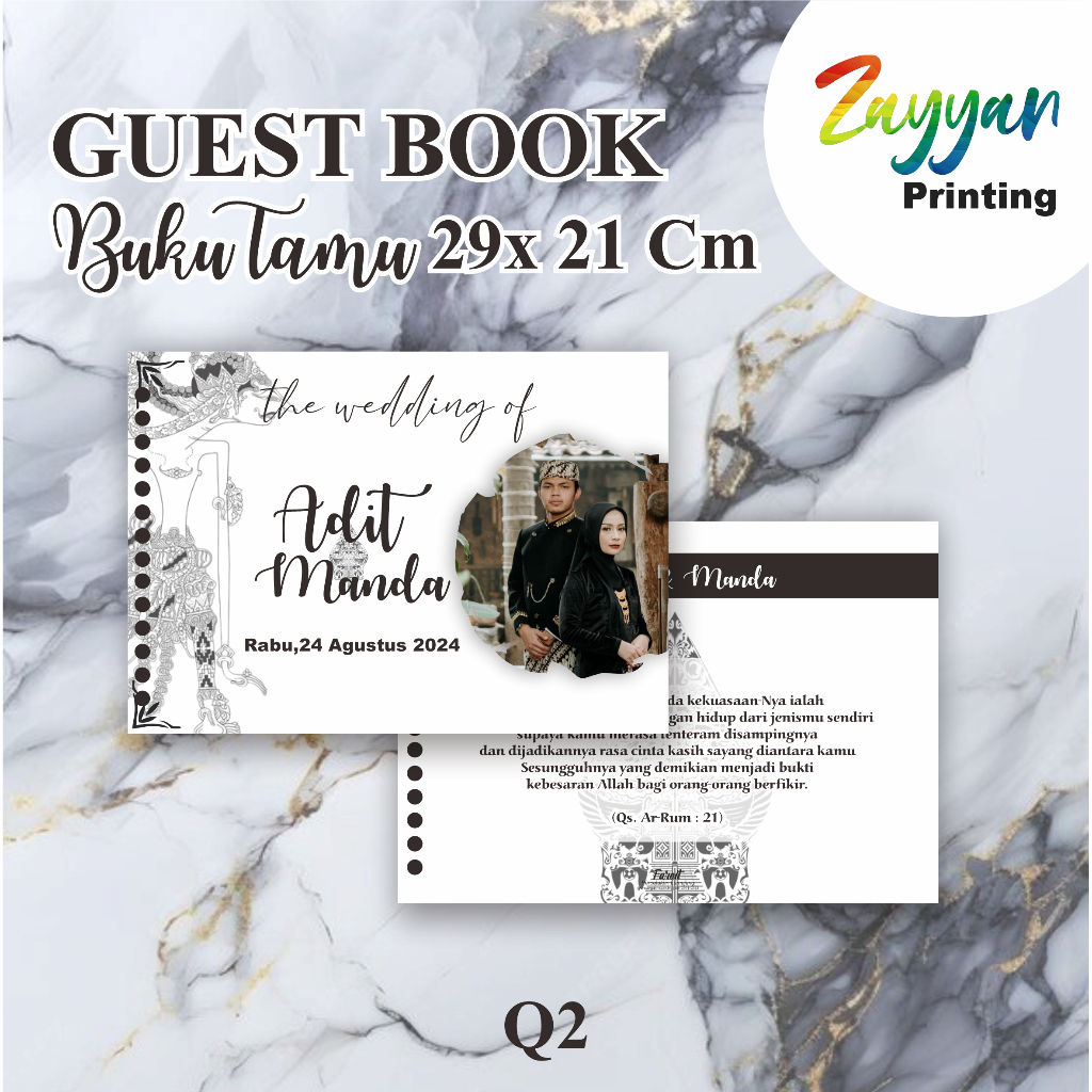 

Guest Book Buku Tamu Pernikahan Design Aestetik, Cantik, Murah Meriah, Xpress Tanpa PO