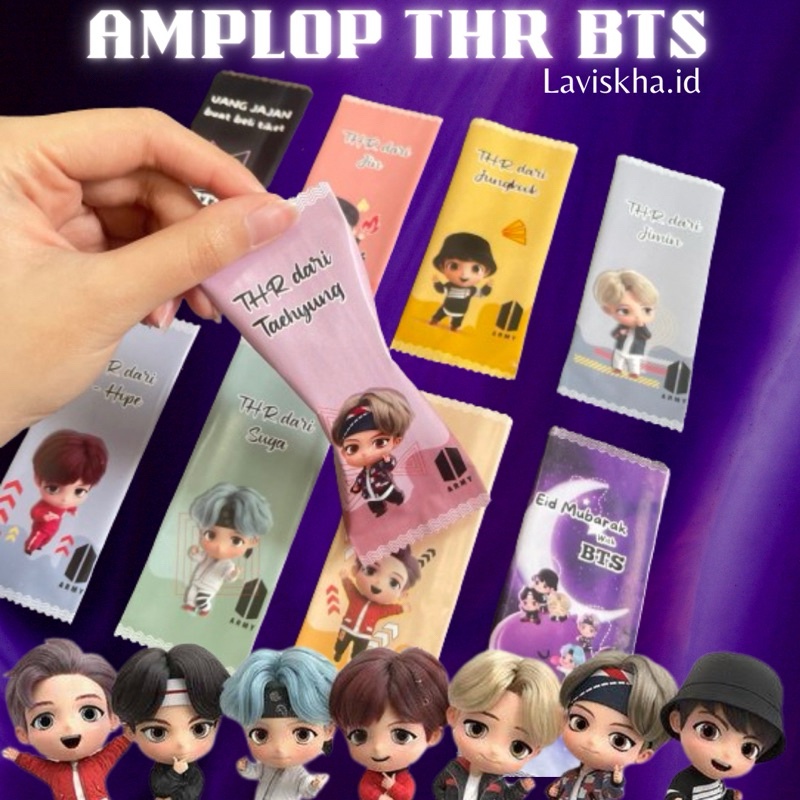 

TERDAHSYAT Amplop Lebaran 224 Permen THR BTS edition kpop taehyung lebaran
