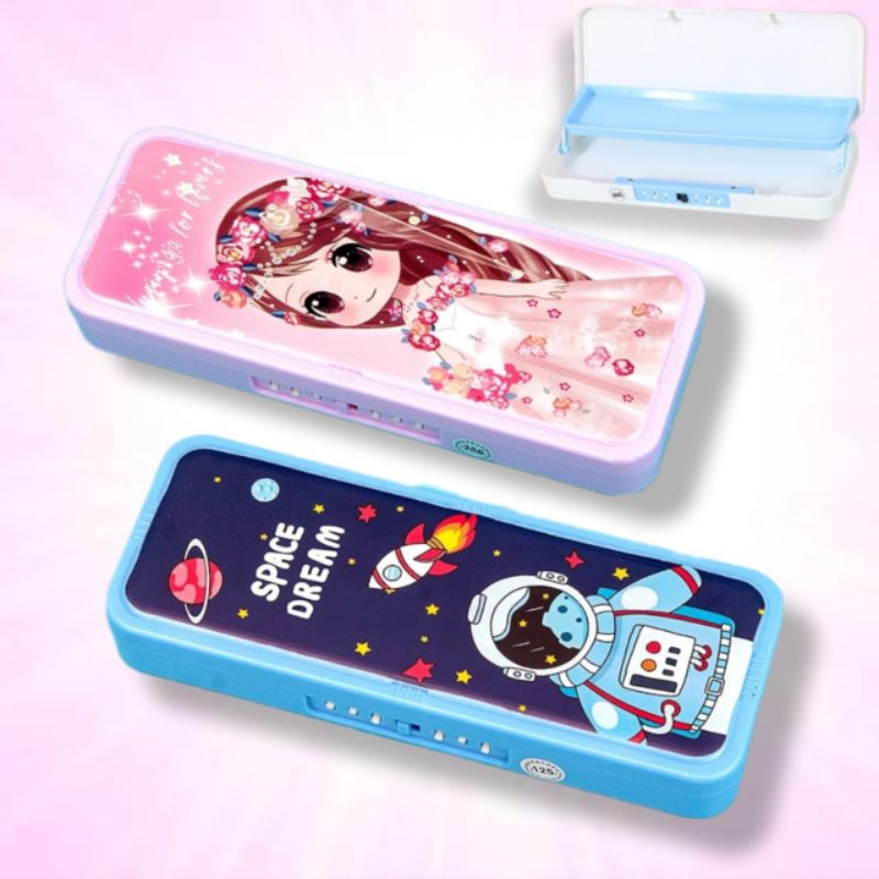 

tempat pensil tingkat 2 anak perempuan laki laki pencil case