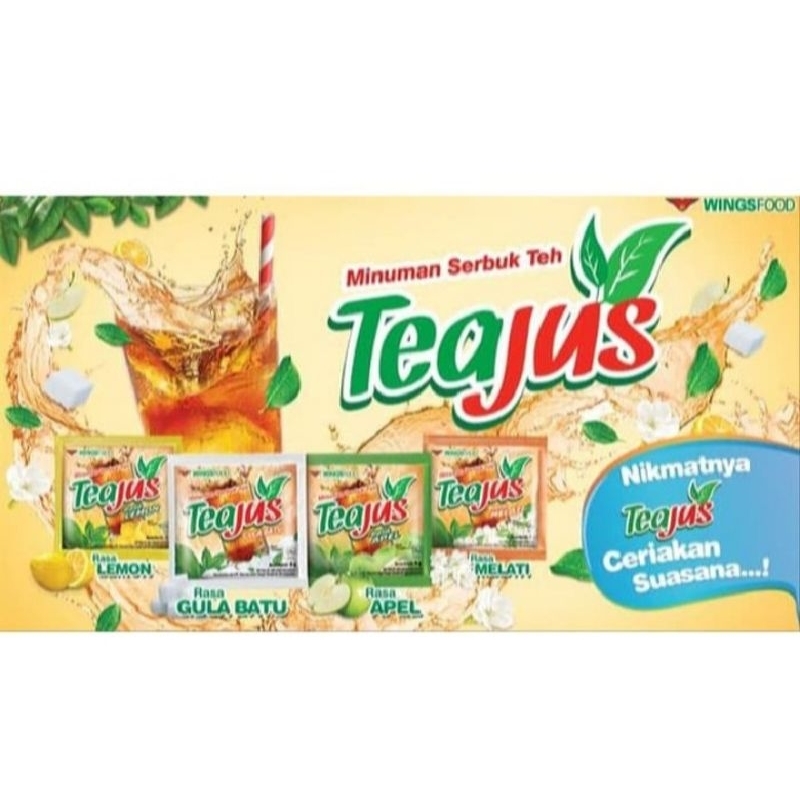 

GROSIR TEAJUS VARIAN RASA./ minuman seger tea jus 1 renceng 10 pcs