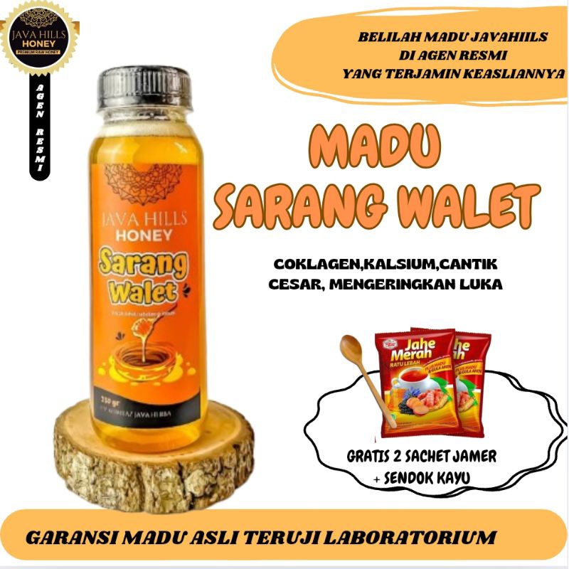 

MADU SARANG WALET Javahiils Honey Collagen Kalsium Cesar Masker Original Herbal PremiumHalal BPOM Ujilab Laboratorium luka mengering keloid