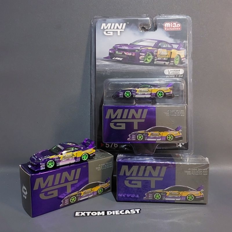 Mini GT Nissan Silvia S15 Formula Drift Japan Ungu 576