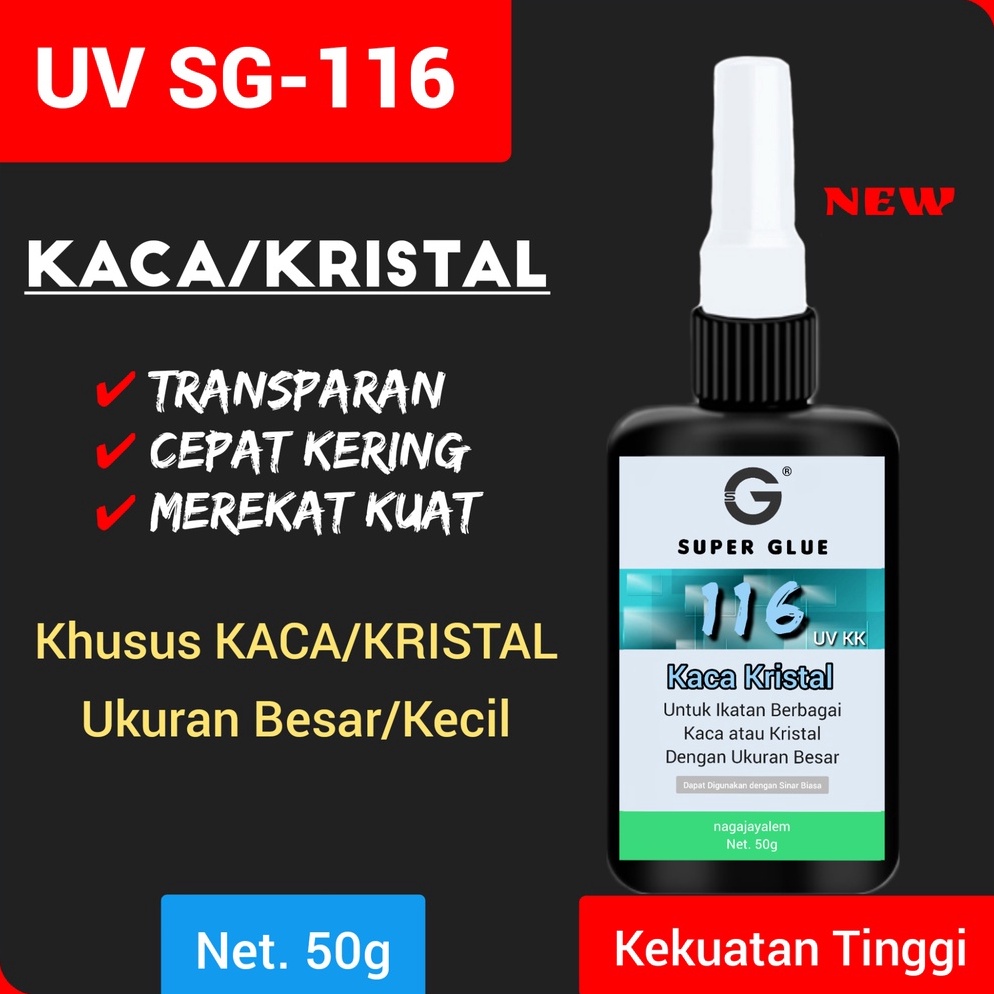 

5gLem UV KacaLem UV KristalLem KK 116 Mampu Untuk Permukaan Ikatan yang Besar k R6D5