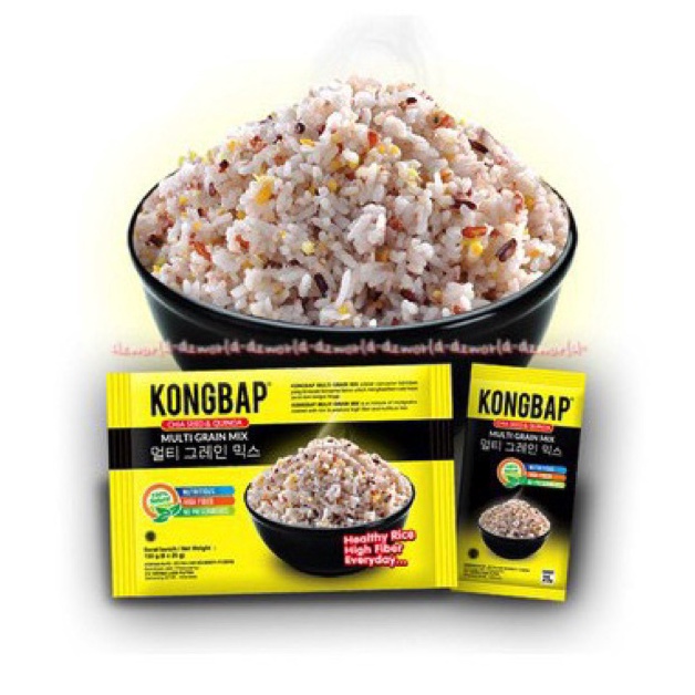 

BOMBASTIS KONGBAB KONGBAP Chiaseed dan Quinoa MULTI GRAIN MURAH KONGBAP NATURAL HIGH FIBER MIX HALAL SEHAT TINGGI GIZI isi 6x25gr beras diet korea