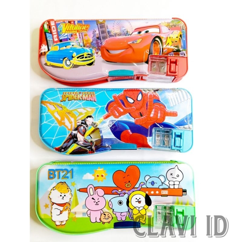 

10781/KOTAK PENSIL MAGNET 2 PINTU FROZEN / TEMPAT PENSIL CARS COWOK