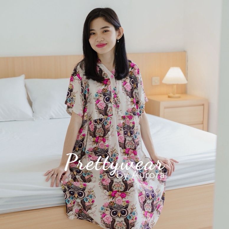 KODE X14X NONA DRESS  MIDI DRESS TUNIK DASTER PIYAMA HOMEDRESS HOMEWEAR ATASAN BAWAHAN PAKAIAN WANIT