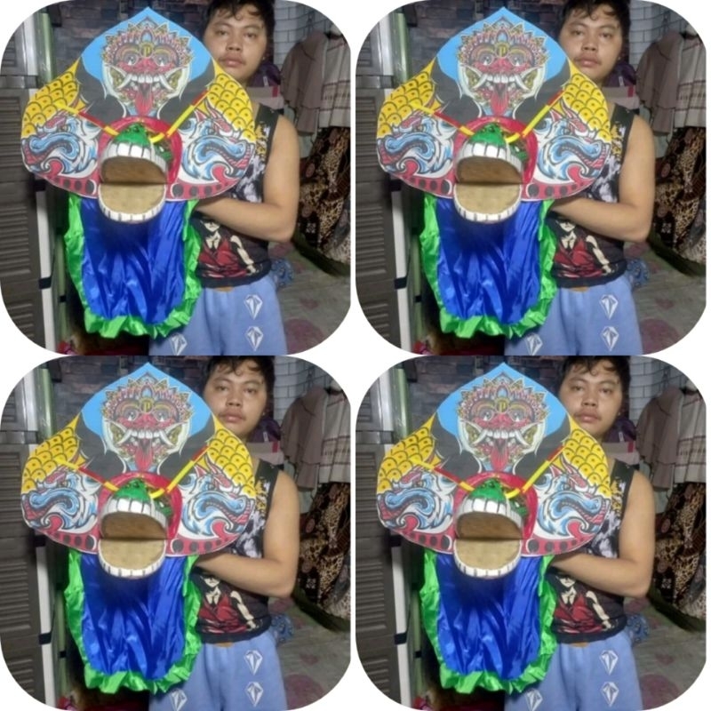 topeng barong kesenian caplokan barongan devil warior garden