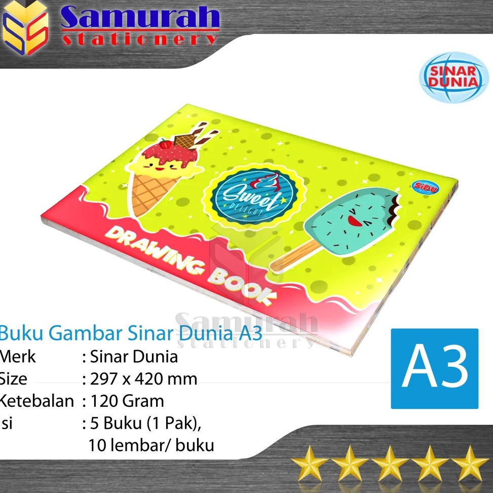 

Buku Gambar Sidu A3 Drawing Book Sinar Dunia A3 Buku Gambar Anak A3 TK SD SMP SMA Buku Sketsa a C6A3