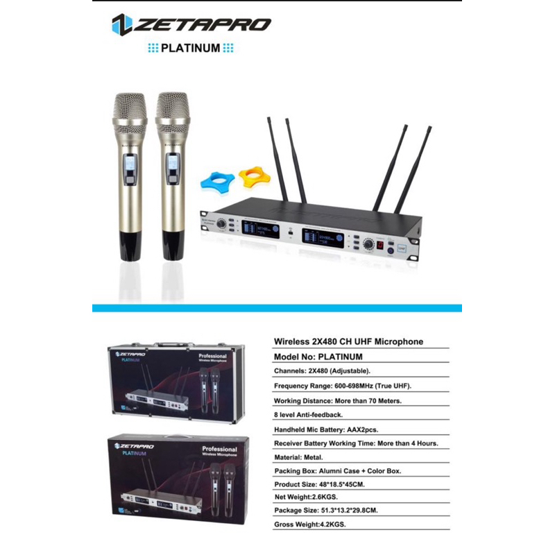 MIC WIRELESS ZETAPRO PLATINUM / Zetapro Platinum / ZETAPRO ORIGINAL