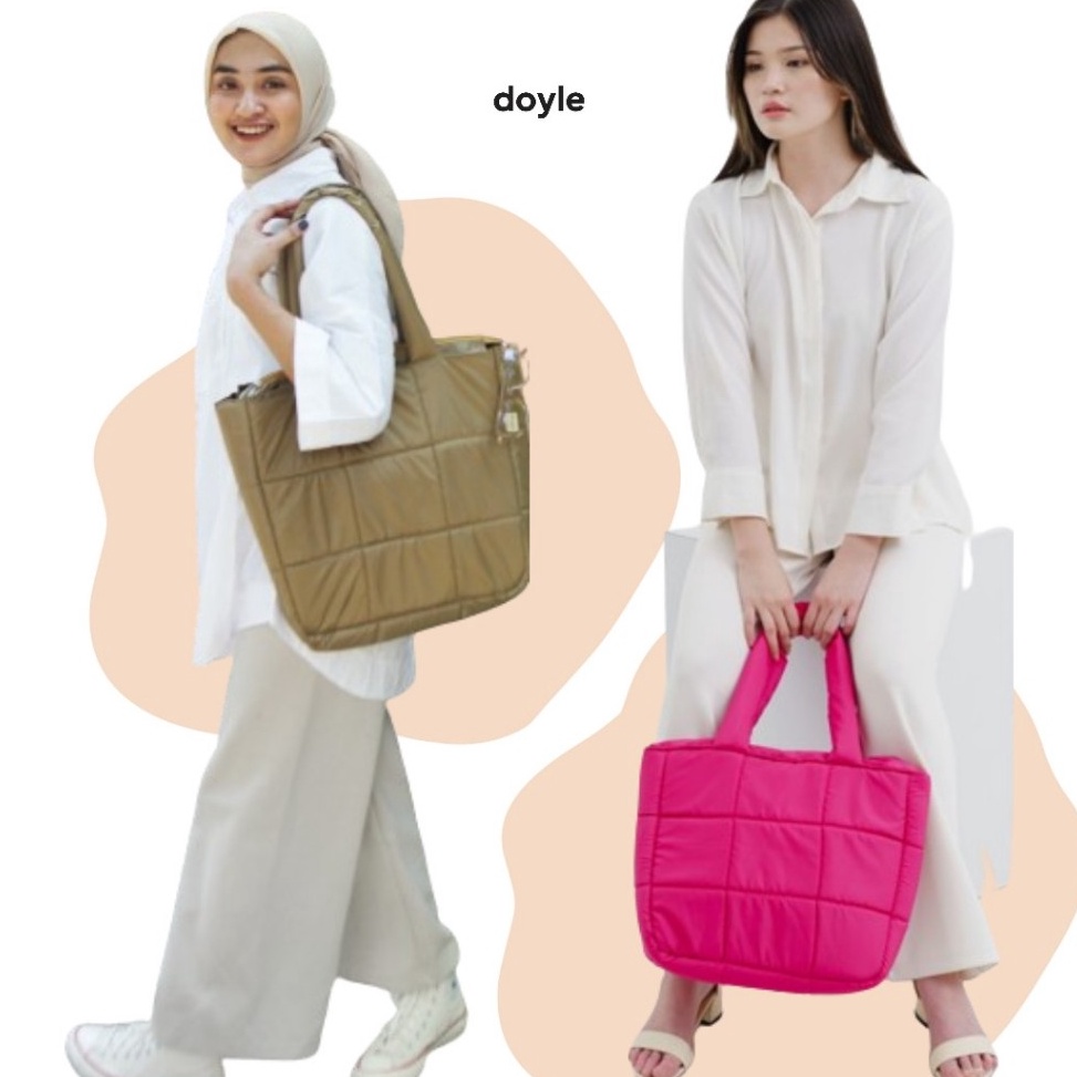KODE M74P Tas Laptop Puff Tote Bag Pria Wanita up to 13 inch  Pilvy Doyle