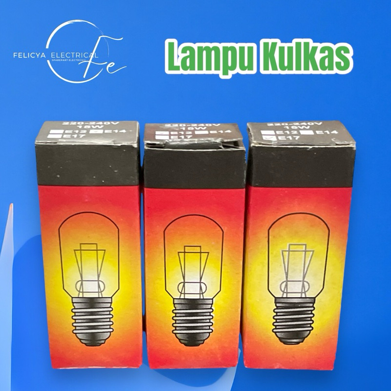 LAMPU KULKAS FITTING E12 E14 E17 CAHAYA KUNING