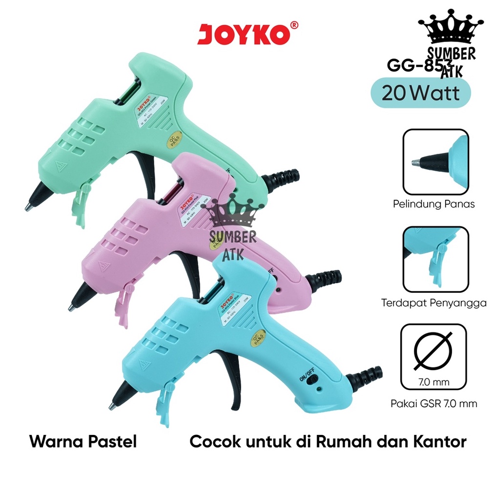 

Glue Gun Lem Tembak Joyko GG853 2 Watt Pastel Color r C7A5