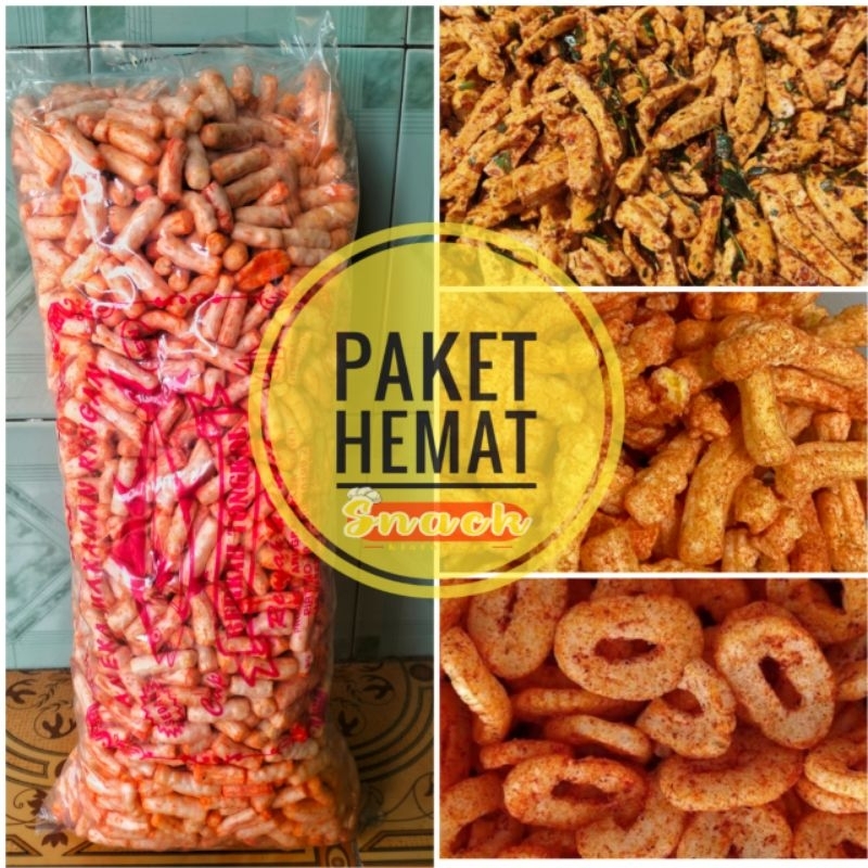 

PAKET HEMAT snack cemilan pedas dan lezat