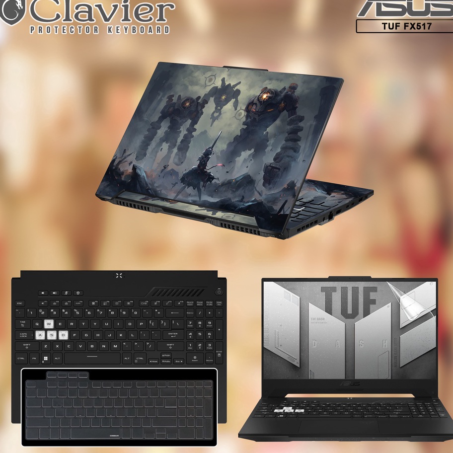 Cover Keyboard Screen Protector Garskin Laptop Anti Gores Asus TUF Dash F15 FX517 FX517Z FX517ZC FX5