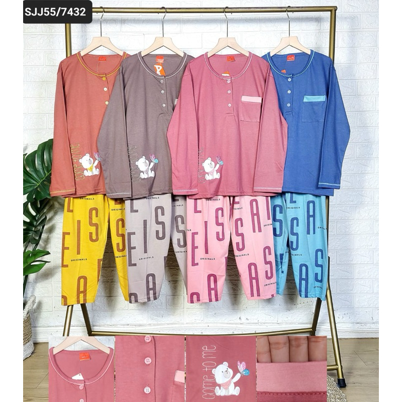 Babydoll Amro Lengan Panjang Celana Panjang Size Standart