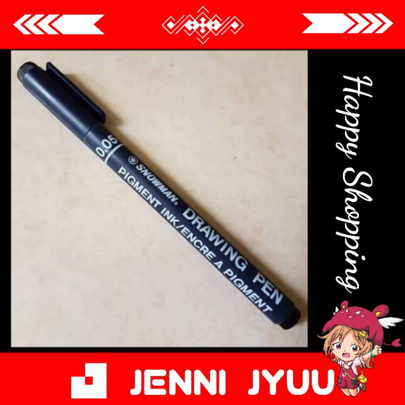 

Pulpen DRAWING PEN SNOWMAN FT 700 Ukuran 0.05 mm (warna hitam) Black