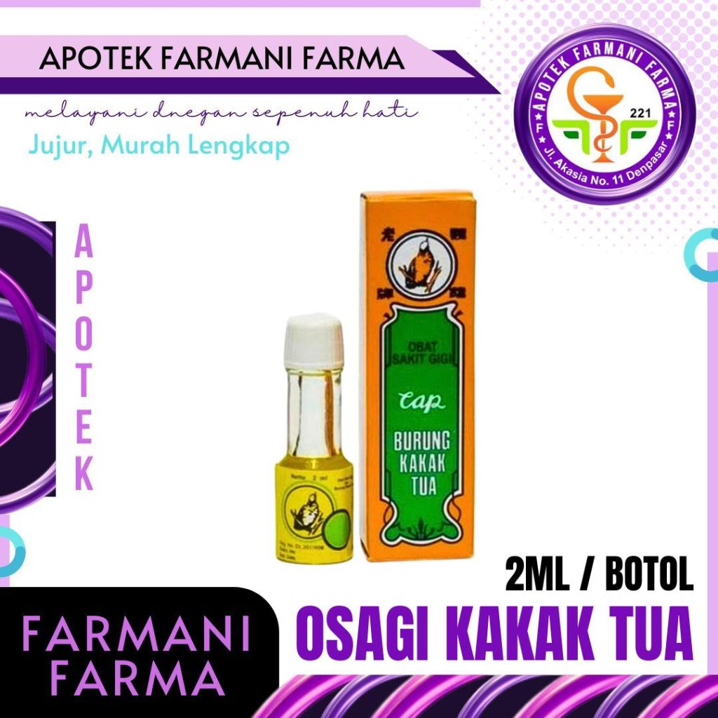 Obat Sakit Gigi Burung Kakak Tua 2ml / Osagi Kakak Tua / Nyeri Gigi / Gigi Berlubang / Gusi Bengkak