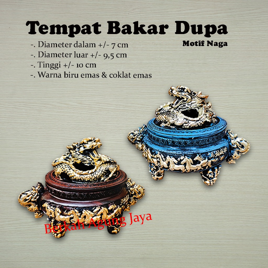 Tempat Bakar Dupa / Dupa Lingkar 4 jam Naga Emas