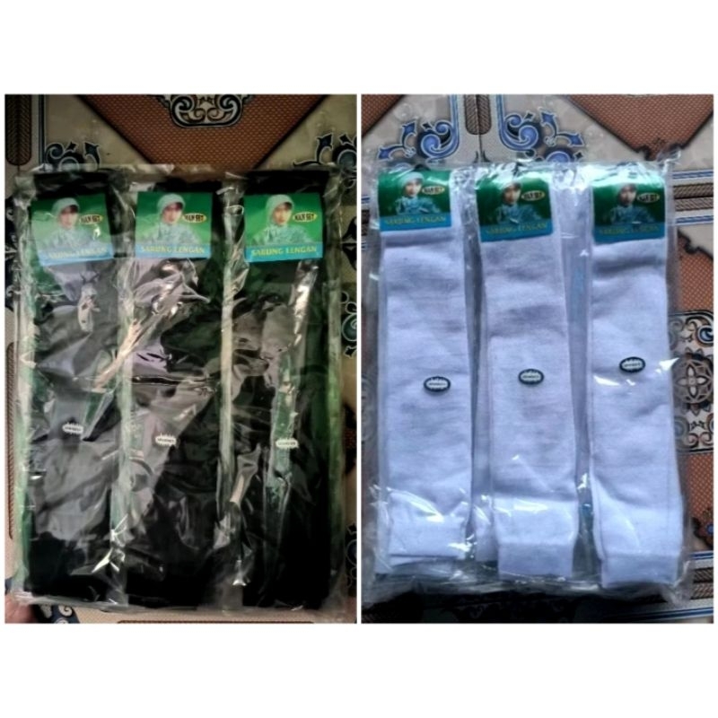 MANSET TANGAN POLOS WANITA PRIA LENGAN PANJANG HITAM