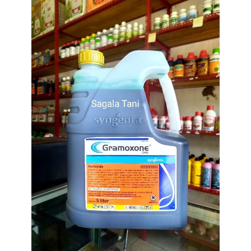 GRAMOXONE 276SL Kemasan 5L Herbisida Kontak + Free Kaos Gramoxone