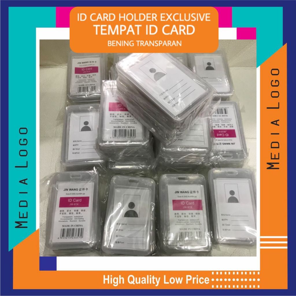 

ID CARD HOLDER TRANSPARANT/TEMPAT ID CARD BENING 2 SISI New/ ATM / Flazz / Brizzi / e-Toll