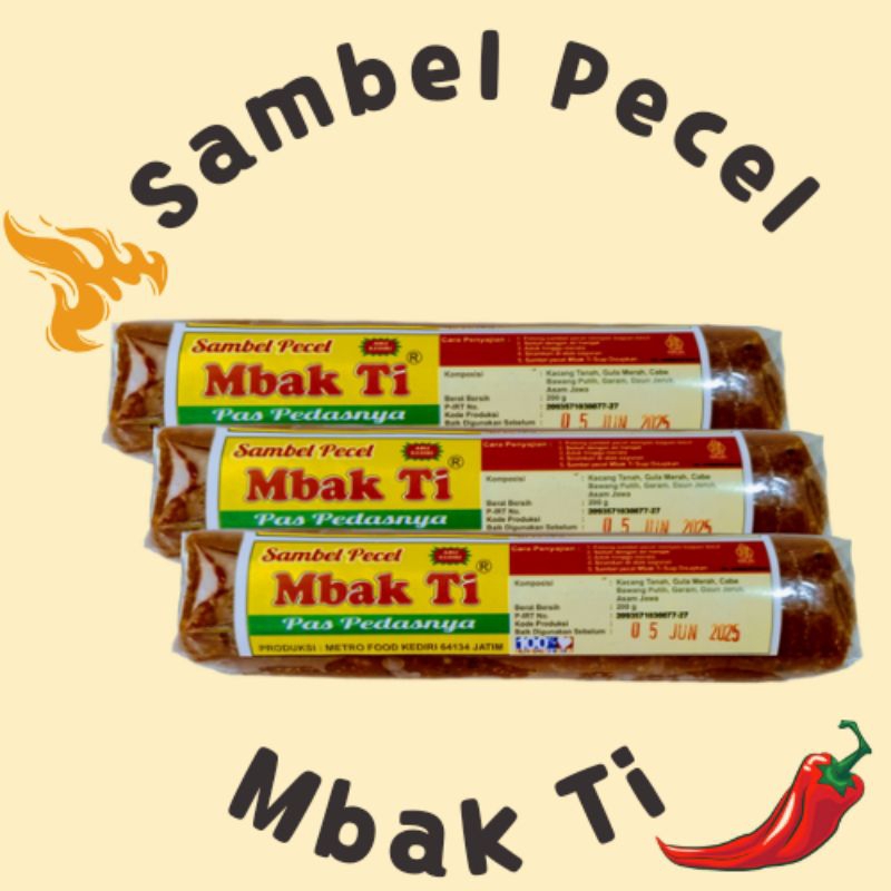 

Sambel Pecel Mbak Ti|kemasan roll 200g