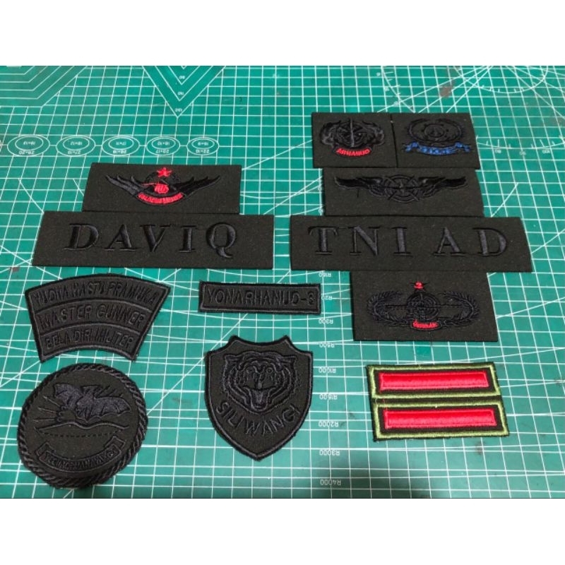 FULL 1 SET ATRIBUT PAPAN NAMA TNI-AD TERBARU