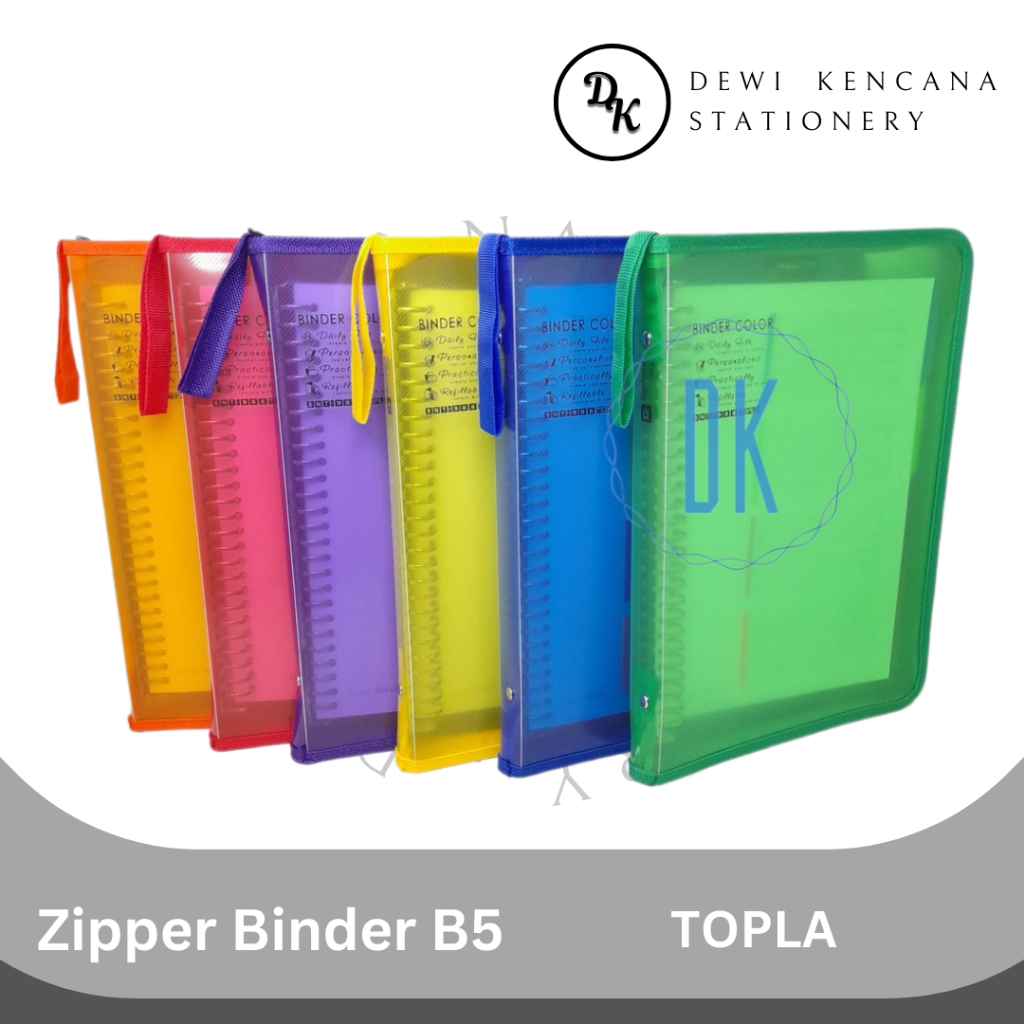 

Binder Zipper Warna B5 TOPLA / Loose Leaf Zipper Binder Color B5 TOPLA