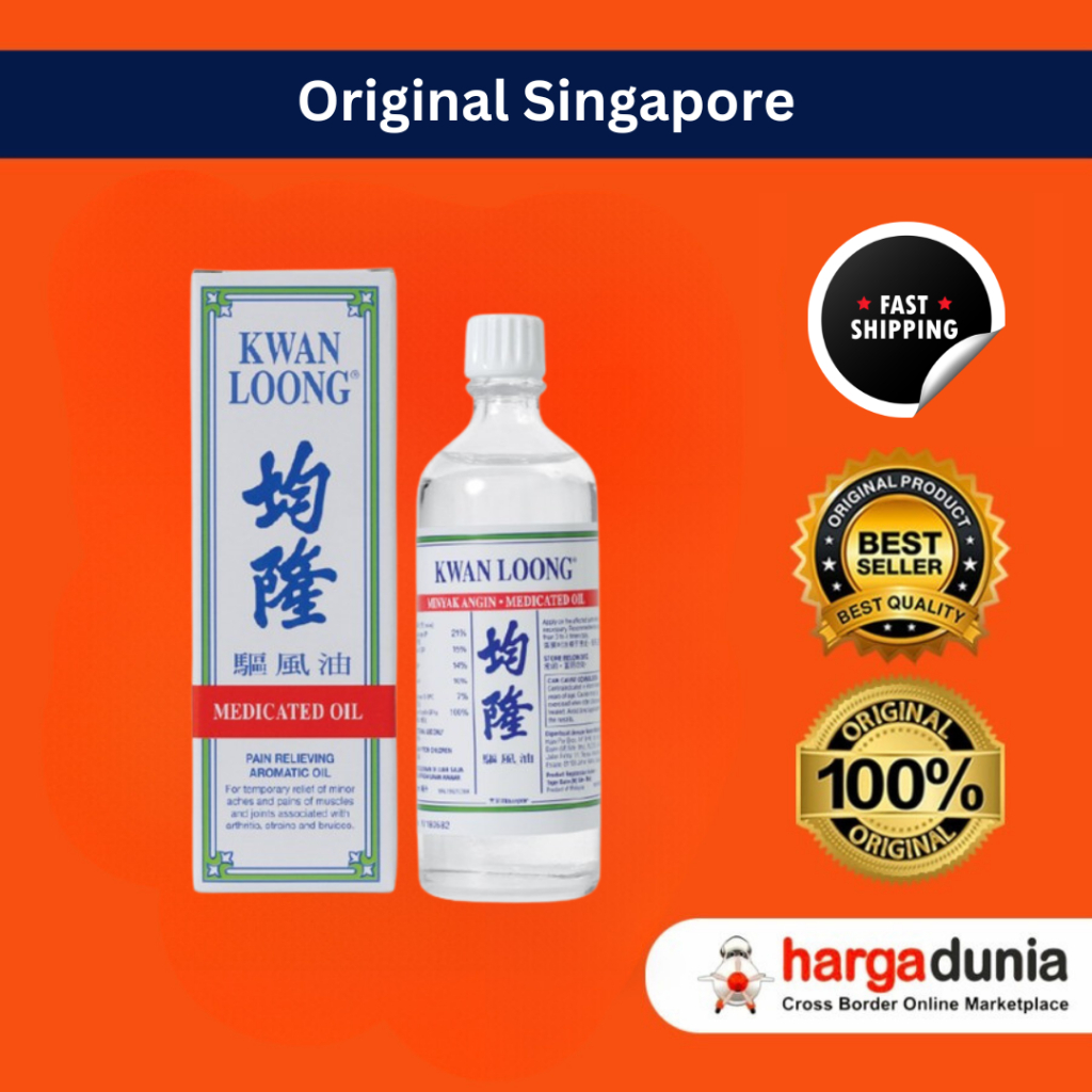 Minyak Angin Kwan Loong 100% Asli Singapore Ukuran 15ML