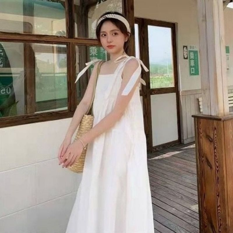 FF - Dress Wanita Korean Style - Outfit Wanita Ke Pantai Terbaru