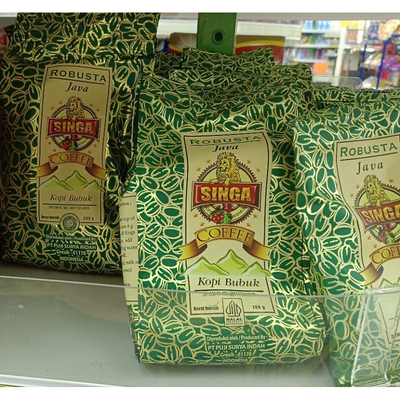 

Kopi bubuk Singa Robusta Java 180 gram