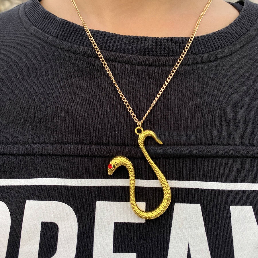 Lyn Anime One Piece Boa Hancock Snake Necklace Women Necklace Metal Snake Cosplay Fashion