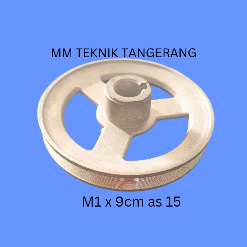 Puli Pulley M1 x 9cm as 15 mm Alumunium