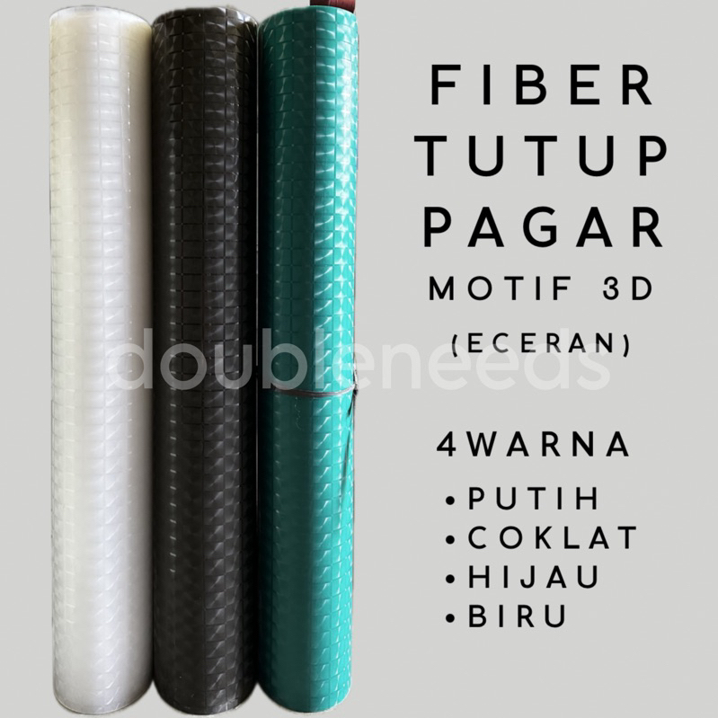 FIBER TUTUP PAGAR ECERAN 1 METER / FIBER TUTUP PAGAR MOTIF 3D TIPIS