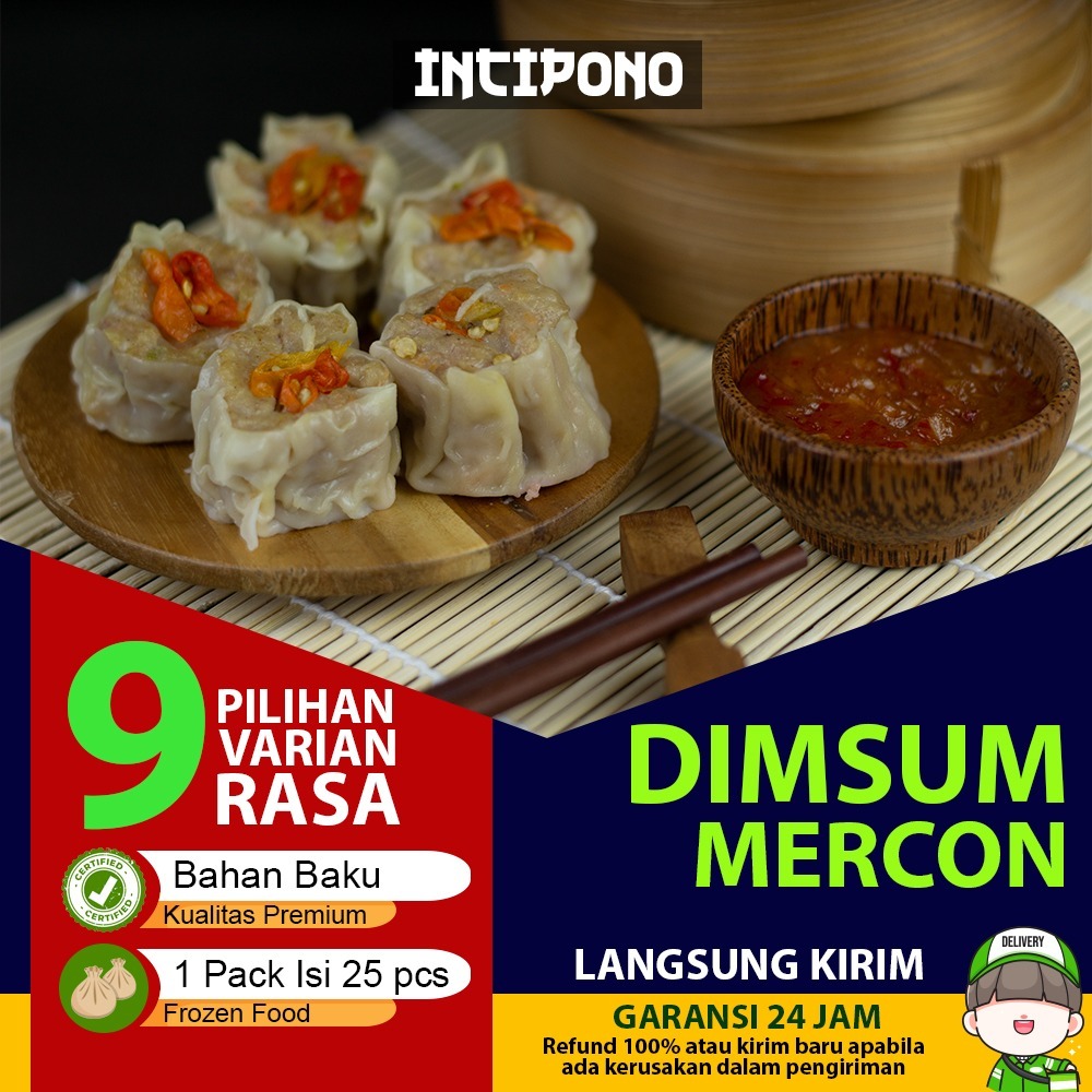 

Incipono Dimsum Mercon Rasa Daging Ayam Siomay Isi 25 Frozen Food Halal Premium Hotel